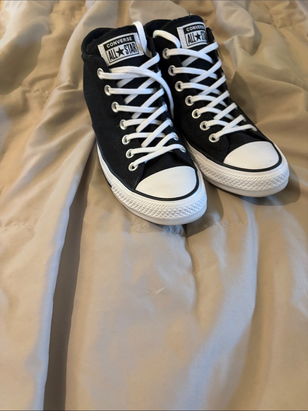Converse Black and White High Top Sneakers